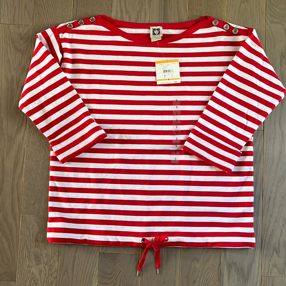 NWT Anne Klein striped shirt